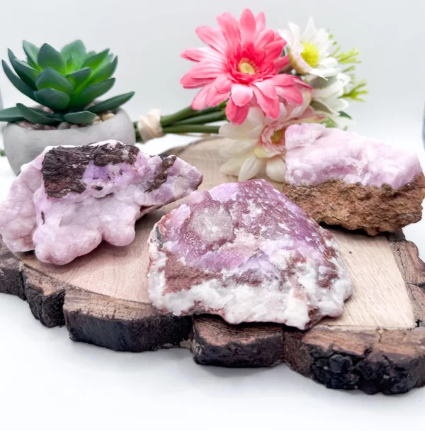 Pink Aragonite Speciment, Pink Aragonite Slice, Raw Pink Aragonite - Image 2