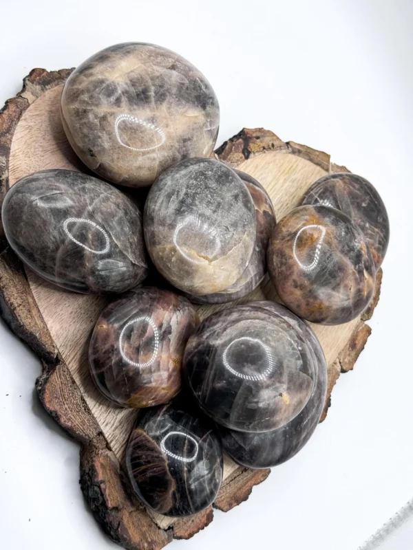 40-70mm Black Moonstone Palmstone, Large Black Moonstone Palmstone, Small Moonstone Palmstone