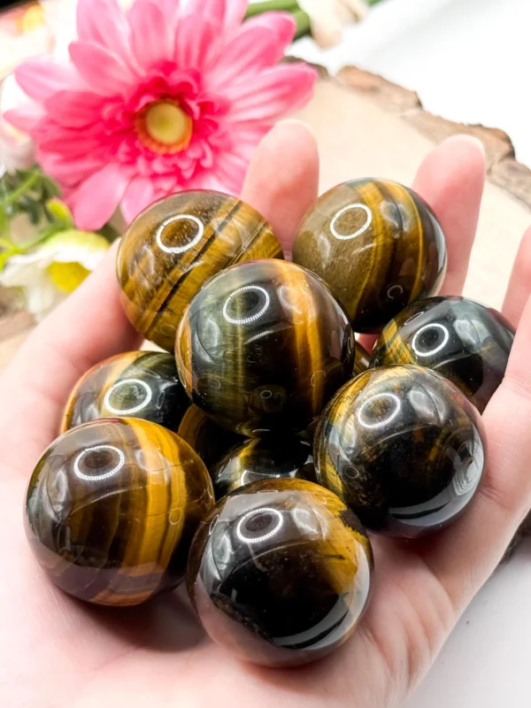 30mm Blue Tigers Eye Mini Spheres